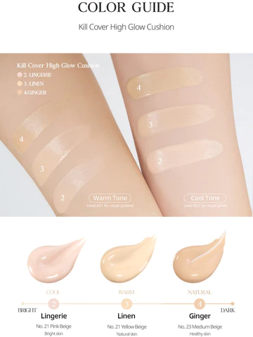 CLIO] Kill Cover High Glow Cushion Set (+refill) #4 Ginger – KOCO