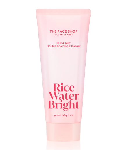 [The Face shop] Rice Water Bright Milk & Jelly Double Foaming Cleanser